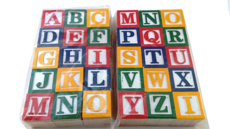 Alphabet Toys For Toddlers, Wooden Alphabet Blocks For 1 - 2 - 3 - 4 ...