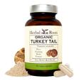 Bottle of Herbal Roots Organic Turkey Tail supplement