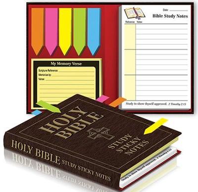 5 sticky arrow tabs, memory verse notepad, and Bible study notebook