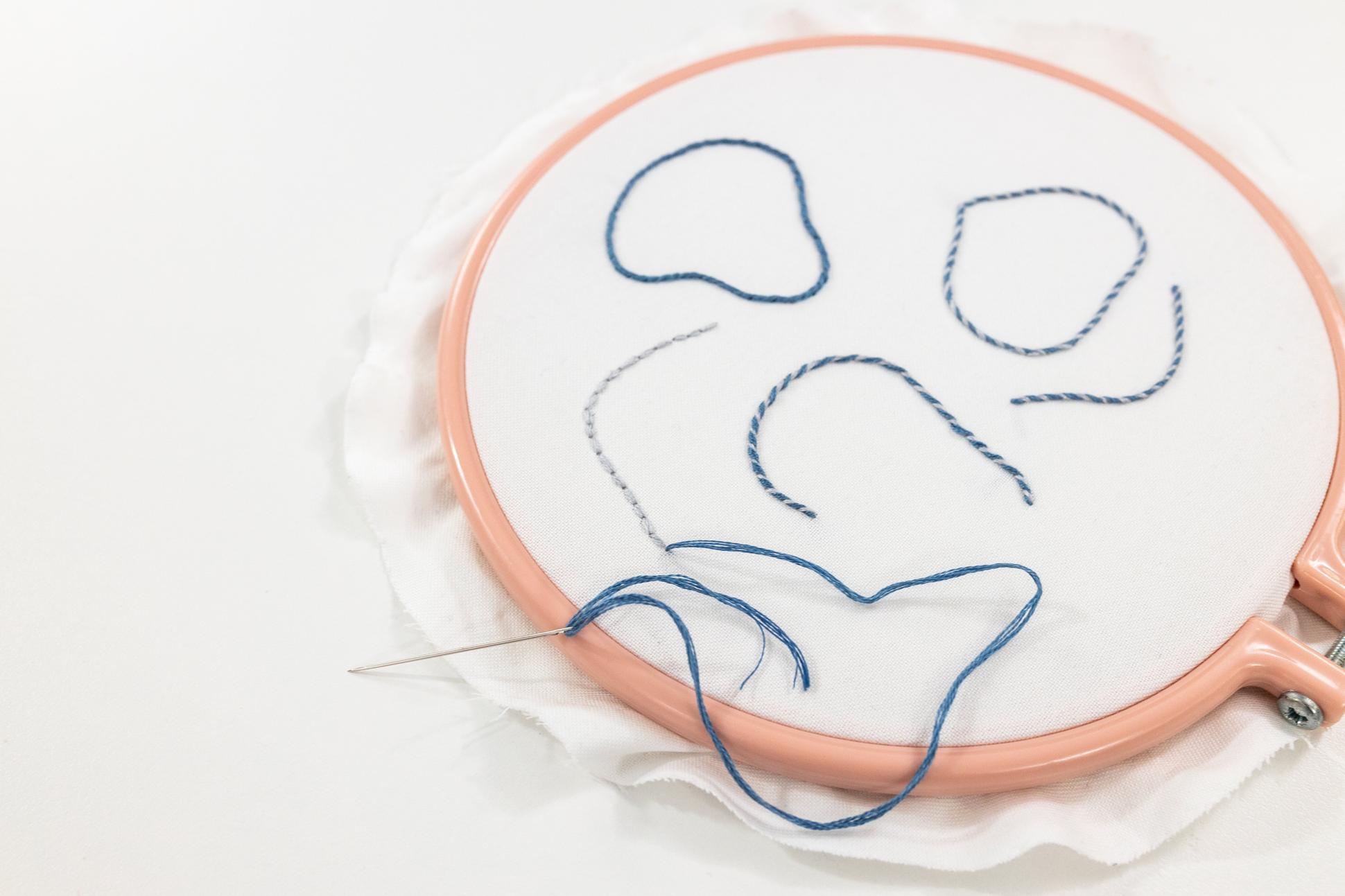 Whipped Back Stitch Learn This Modern Embroidery Technique Clever Poppy