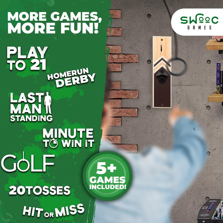 Hook & Ring Toss Game (Chevron Stained)