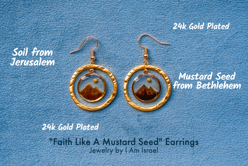"Faith Like A Mustard Seed" Earrings I Am Israel