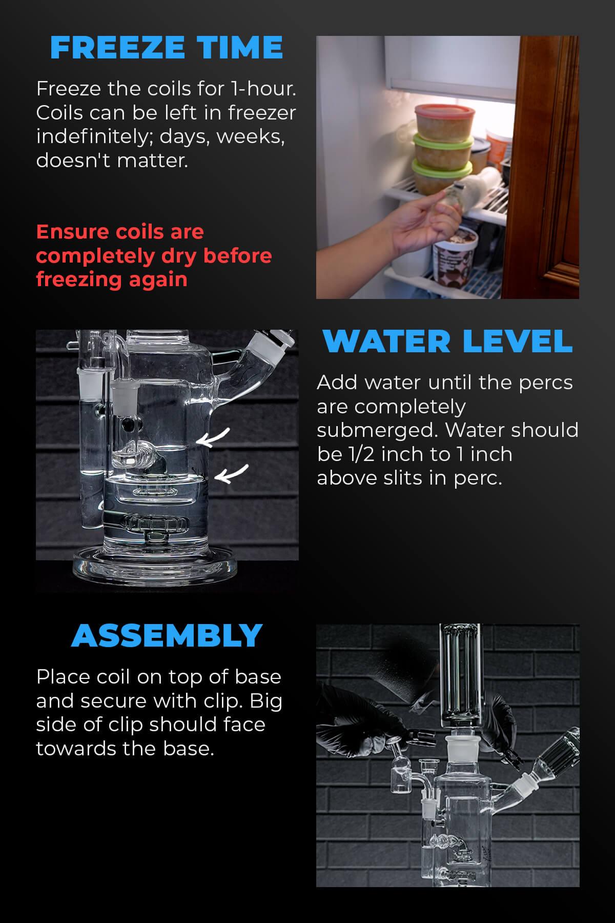 freeze pipe hookah bong infographic