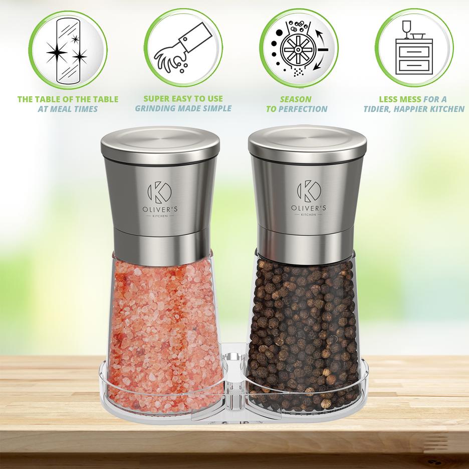 Salt & Pepper Grinders Season To Perfection Oliver's Kitchen