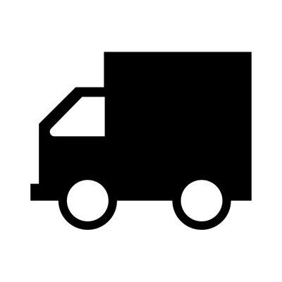 fast shipping, black delivery truck