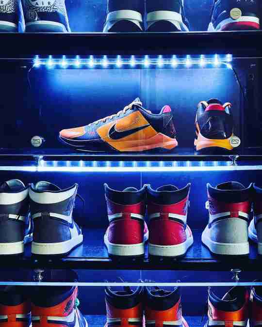 Bruce Lee Nike Kobe 5 on Display - Sneaker Throne