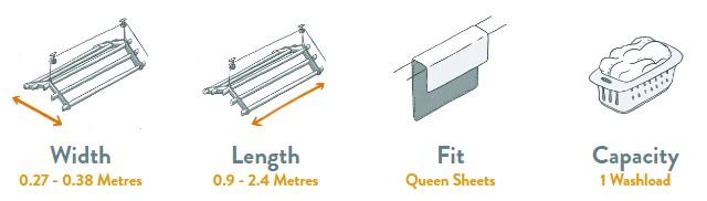 Kitchen Maid Stacker Gismo Clothes Airer Specifications