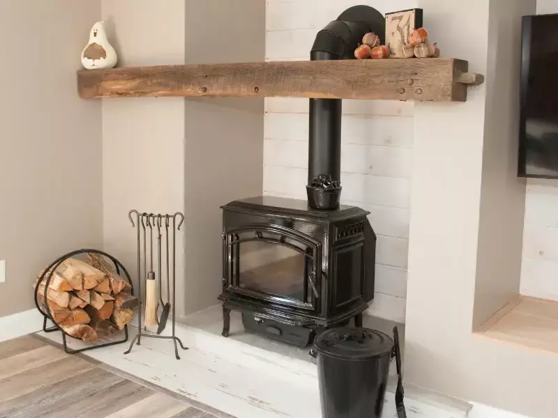 chunky wood mantel