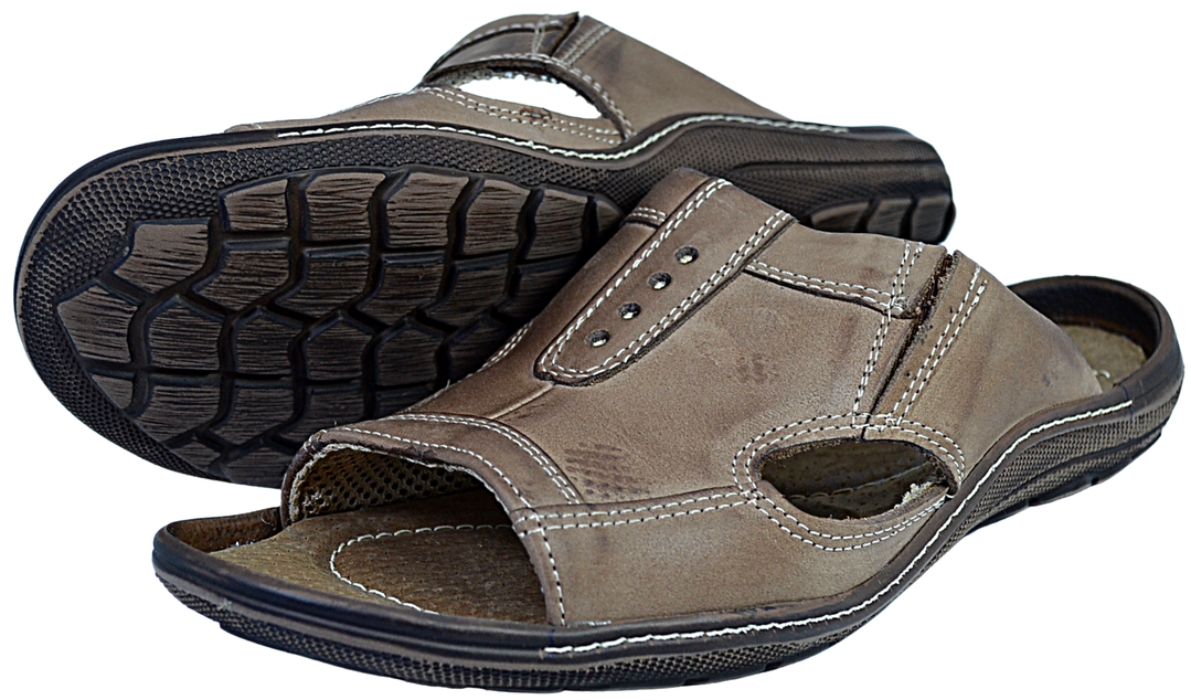 Evander - Mens leather outdoot sandals - Reindeer leather