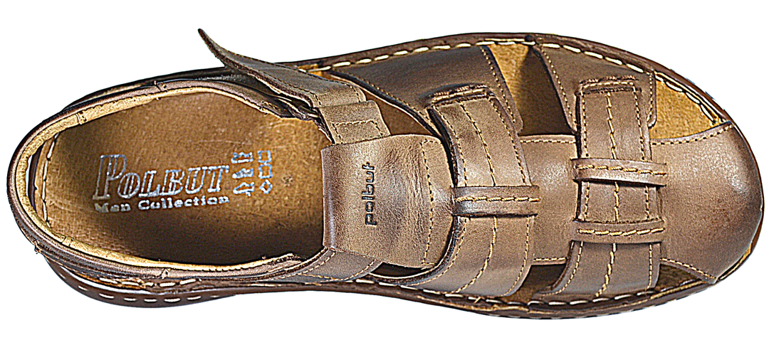 Baldwyn - Mens getaway leather sandal - Reindeer Leather