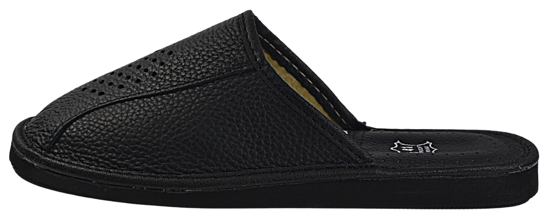 Faith - Mens backless leather slippers - Reindeer Leather