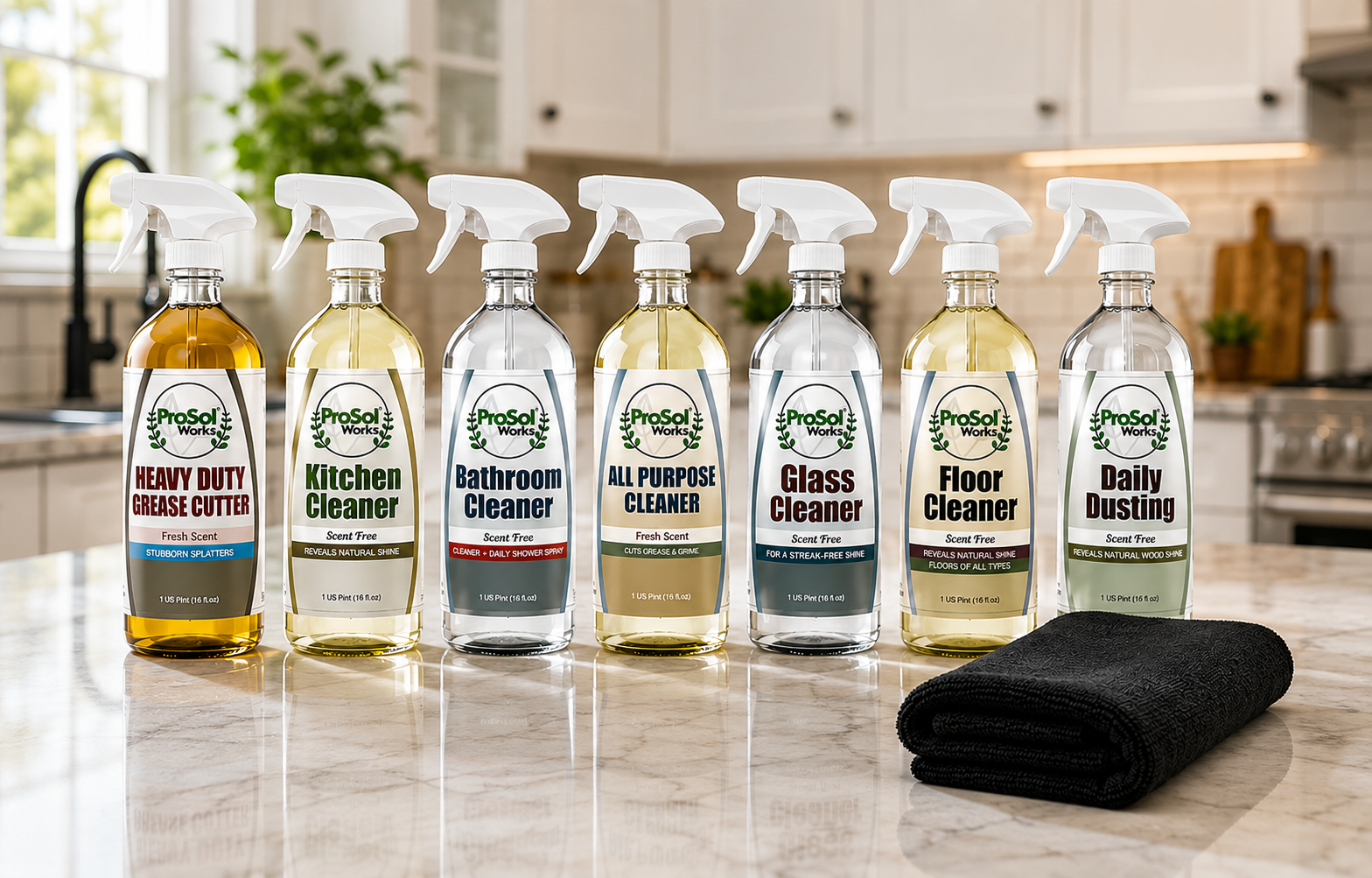 ProSol Works Whole Home Cleaning System – 7-Piece Cleaner Bundle