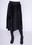 Stretch Waist Pleat Velvet Skirt in Black
