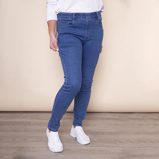 Stud Pocket Denim Trouser in Blue