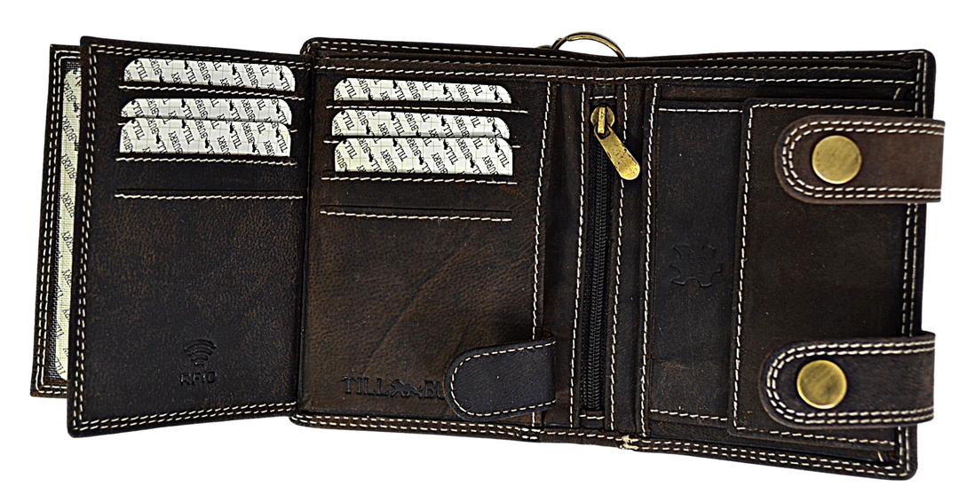 Till Burry - mens leather chain wallet - Reindeer Leather