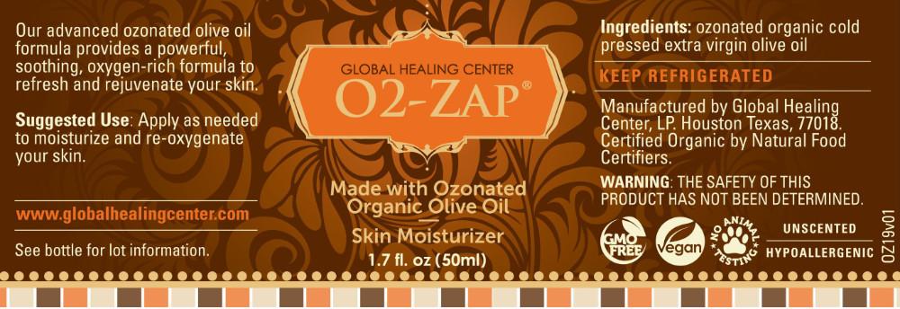 Global Healing O2-Zap Label