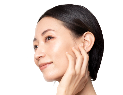 two women with bright clear skin