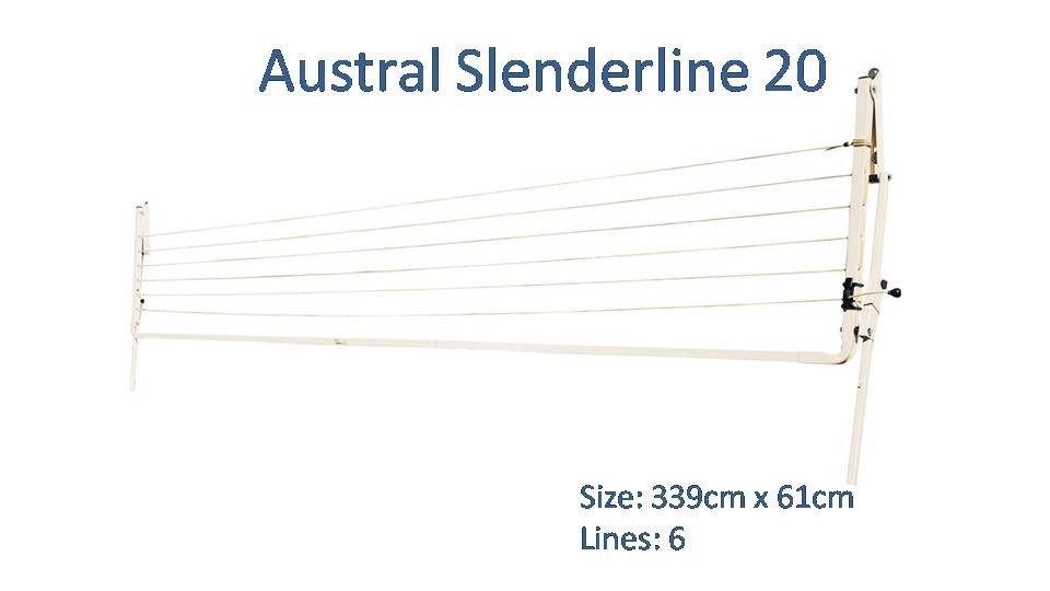 340cm clothesline austral slenderline 20