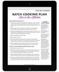 iPad pour plan de cuisson par lots (pour guide de démarrage rapide)