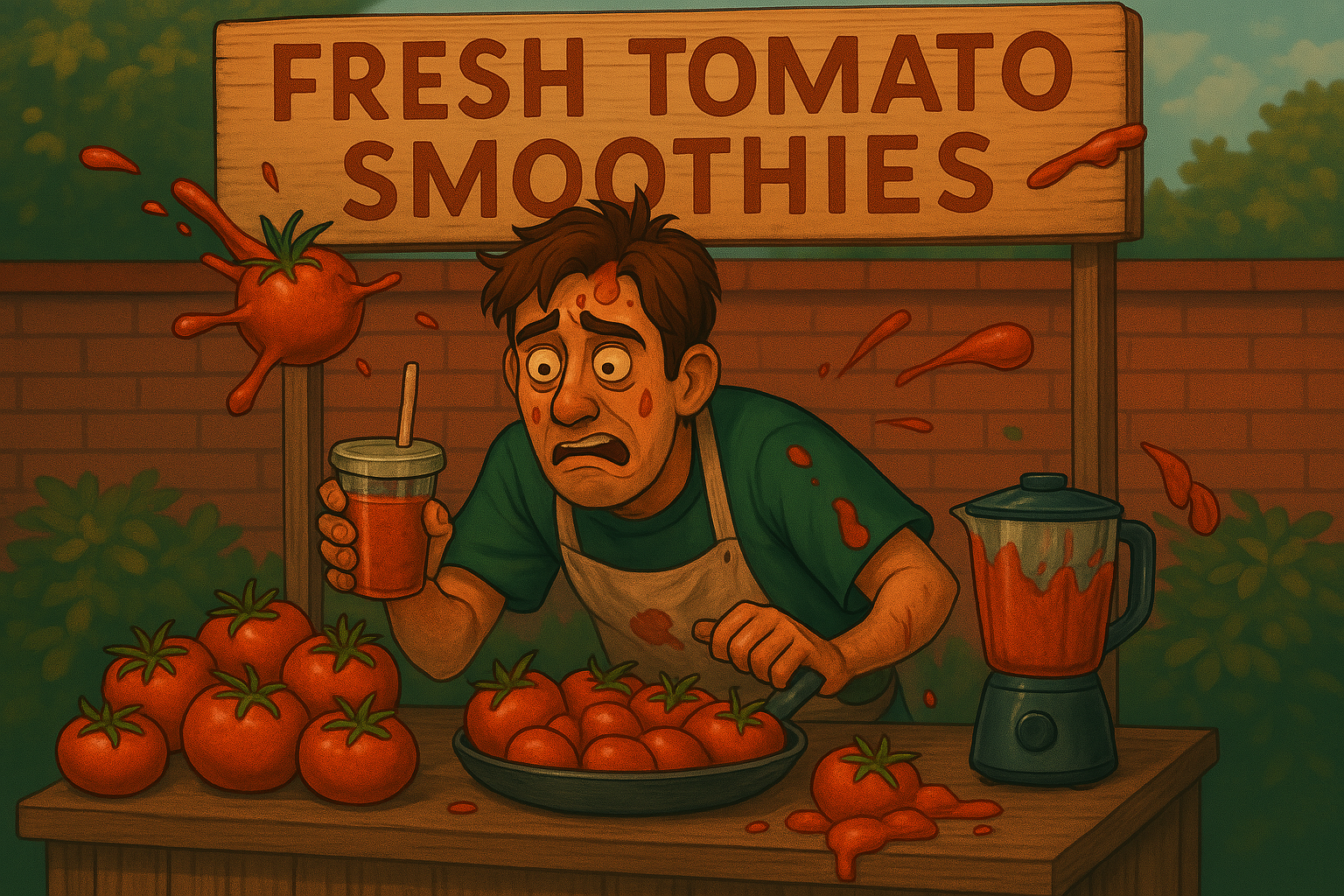 tomato smoothie stand