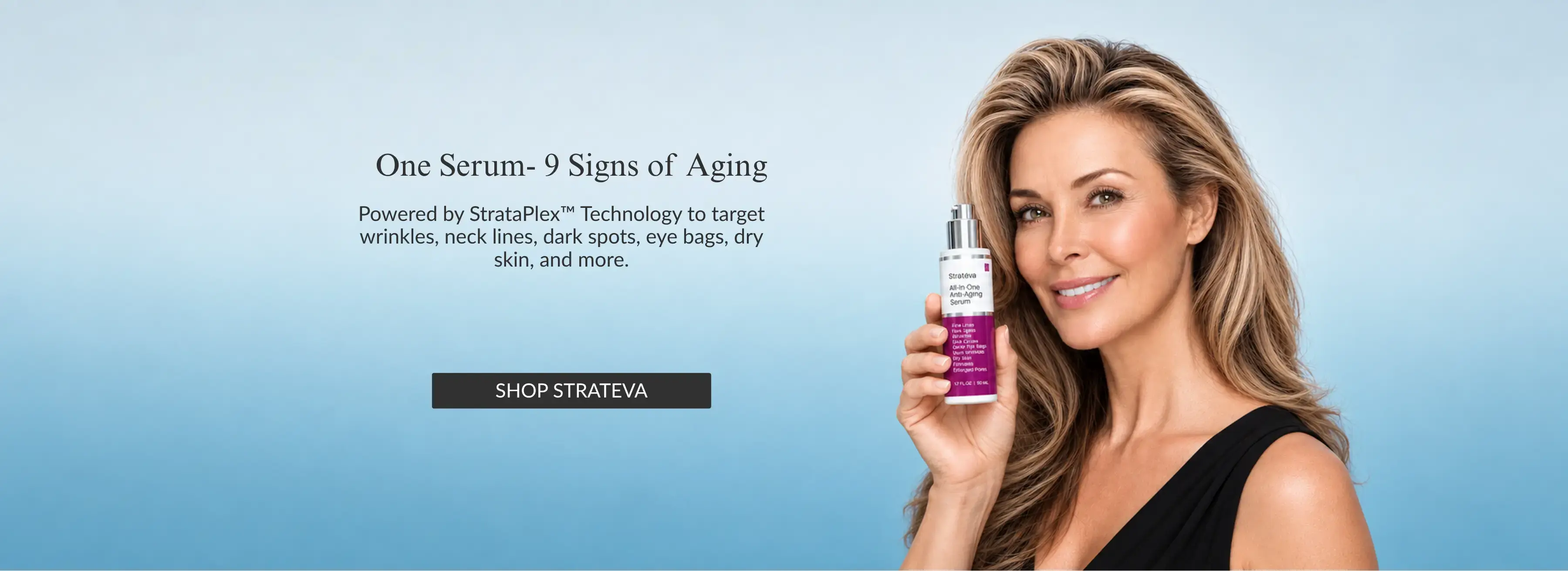 Image of a beautiful 50 year old female smiling. Text reading Only LeVaye', Science in your hands. Healthey radiant skin begins with trust in your products and routine. Backed by over 15 years of scientific research, LeVaye delivers clinically tested and proven skincare that supports not just your skin, but your confidence