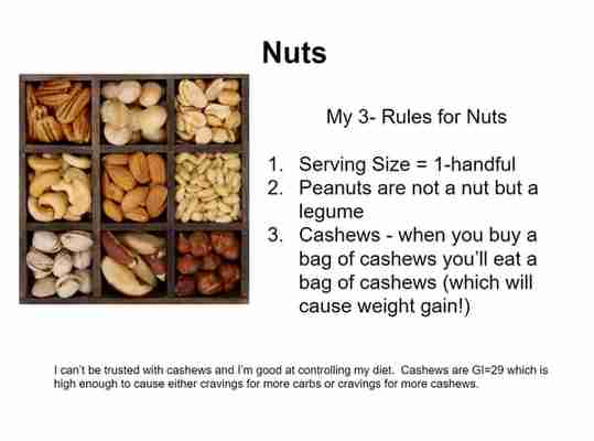 Nut Rules Serving Size Peanuts Cashews