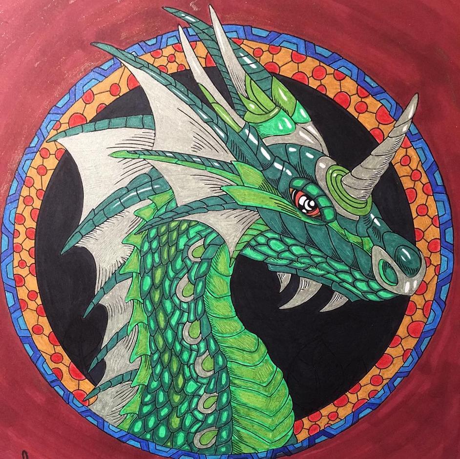 Freebie Friday 04 19 19 Colorful Dragons Coloring Page