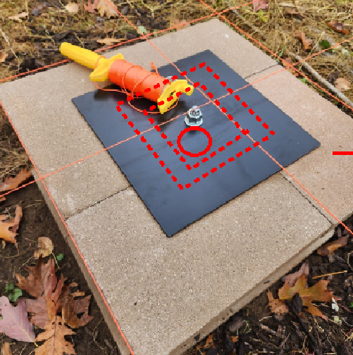 plate over top of the paver stones