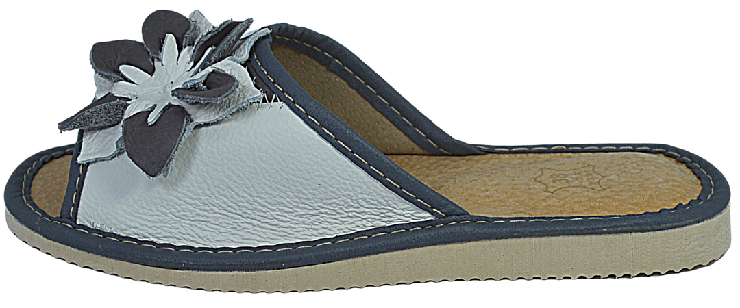 Valentina - Women leather slides - Reindeer Leather