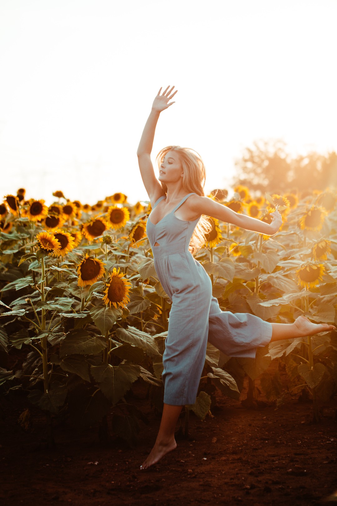 Dancing in sunflowers