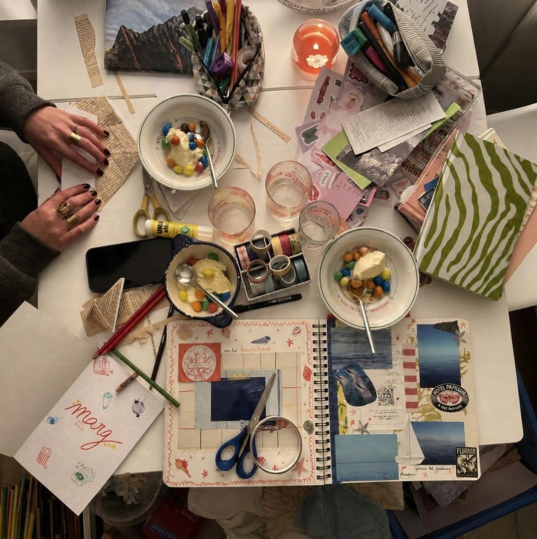 collage journal with friends