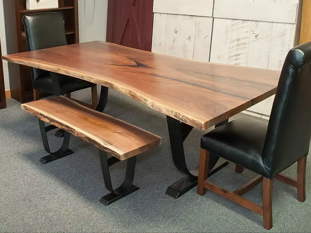 Custom Cherry Wood Dining Table Set for 10