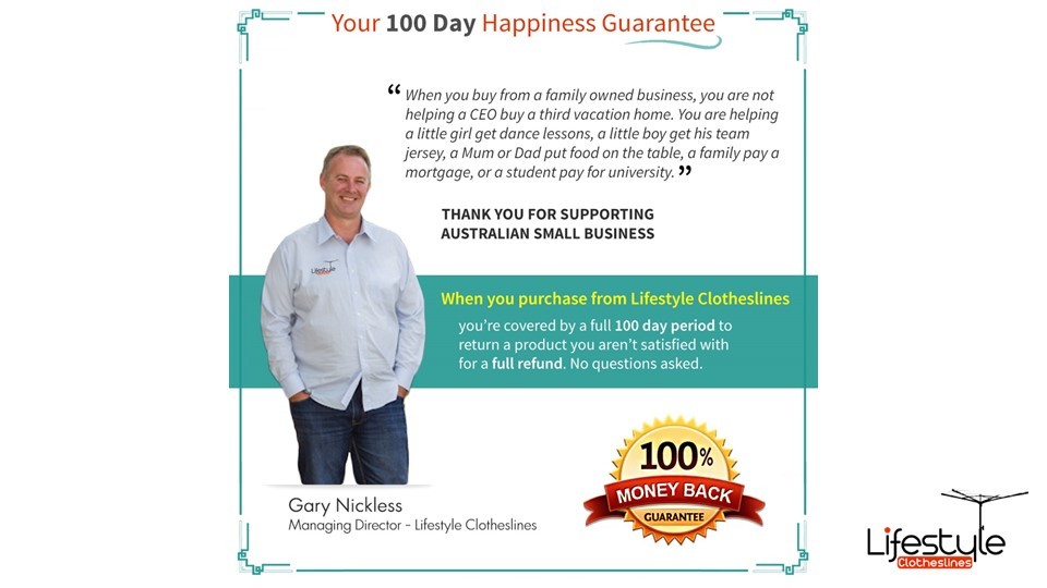 70cm wide clothesline customer happiness guarantee
