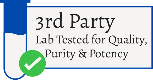 3rd party lab tested for quality, purity and potency