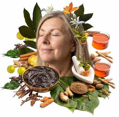 Abstract women in ayurveda