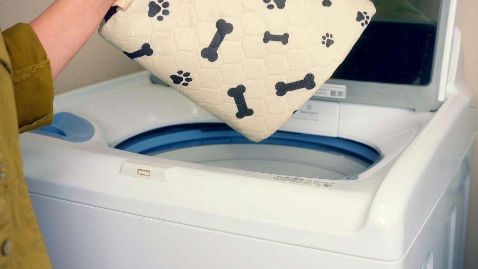 washing a reusable potty pad