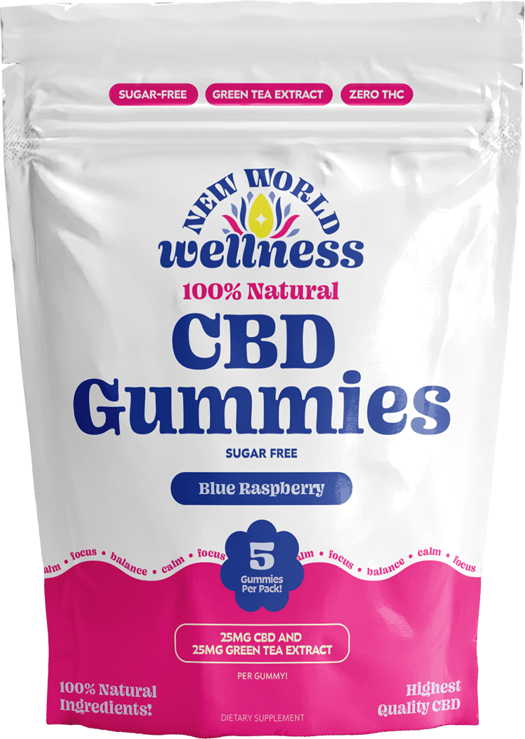 New World Wellness CBD Gummies Blue Raspberry