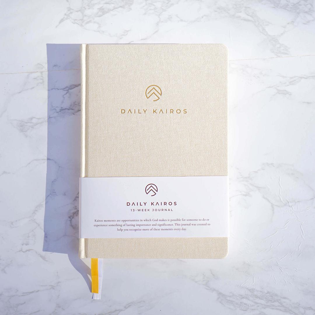 Cream colored prayer journal Daily Kairos