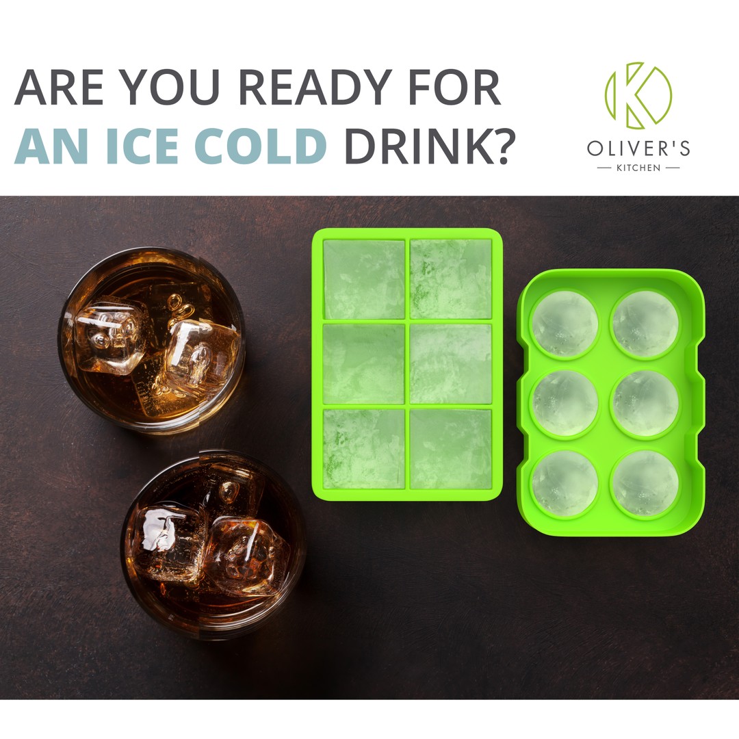 🧊 Large Ice Cube Tray Set 🧊 - Cooler Drinks For Longer - Oliver's Kitc