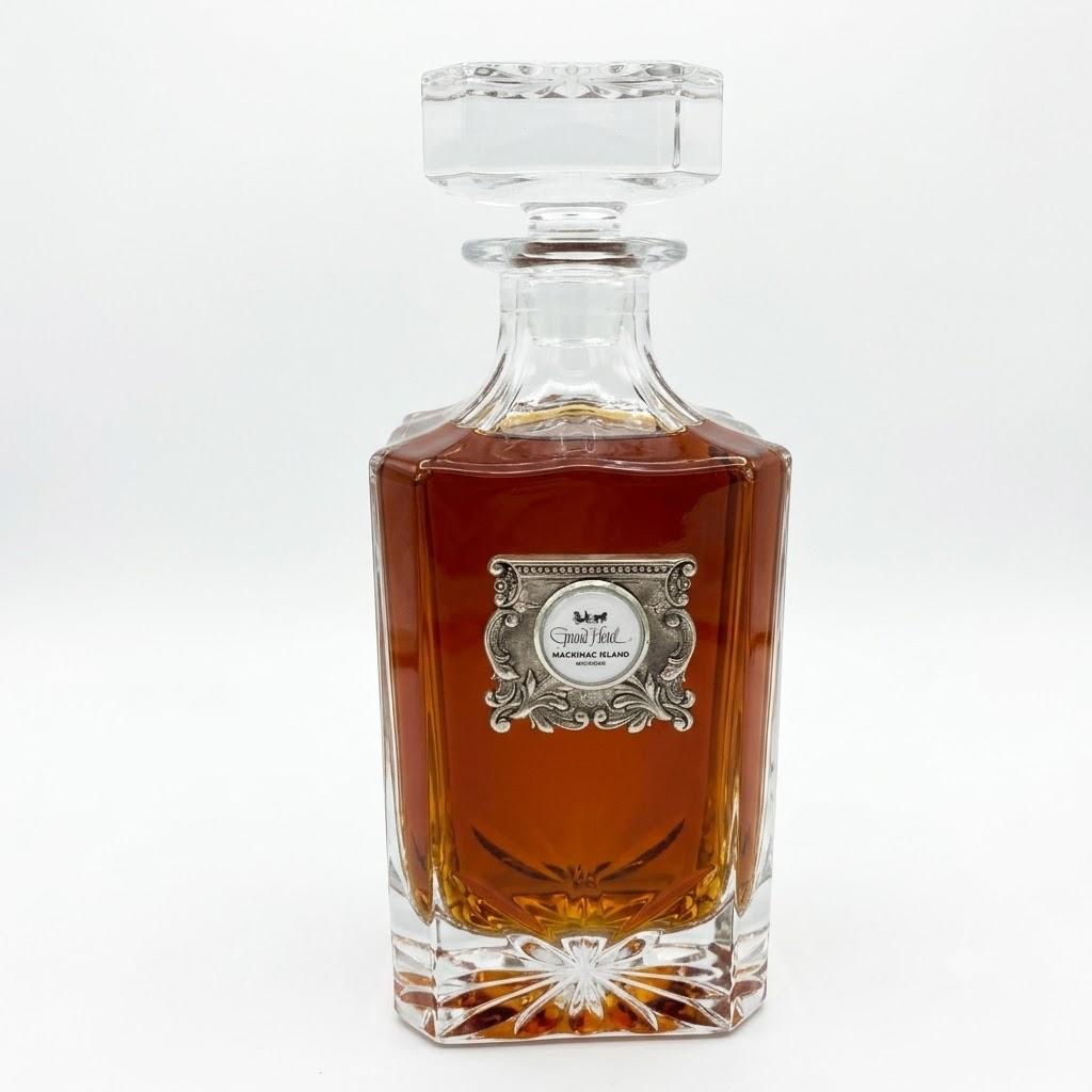 Custom Decanter with Silver Medallion and YOUR logo