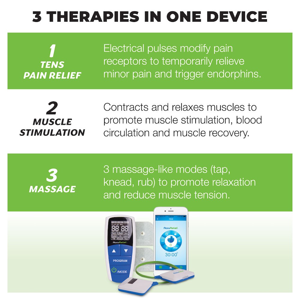 Tens Unit Muscle Stimulator Therapy 12 Massage Modes Complete Set