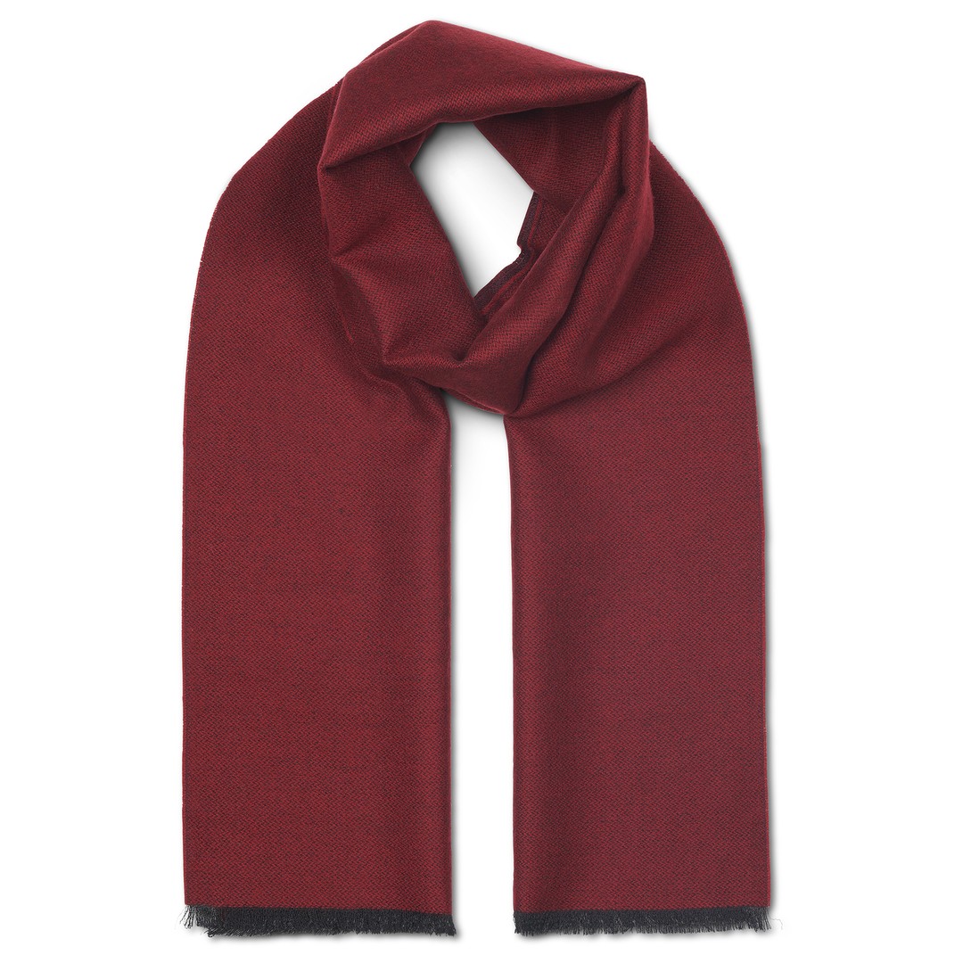 Red scarf merino wool