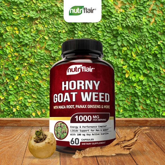 Horny Goat Weed With Maca Root Performance Supplement 60 Pills Nutriflair 5905