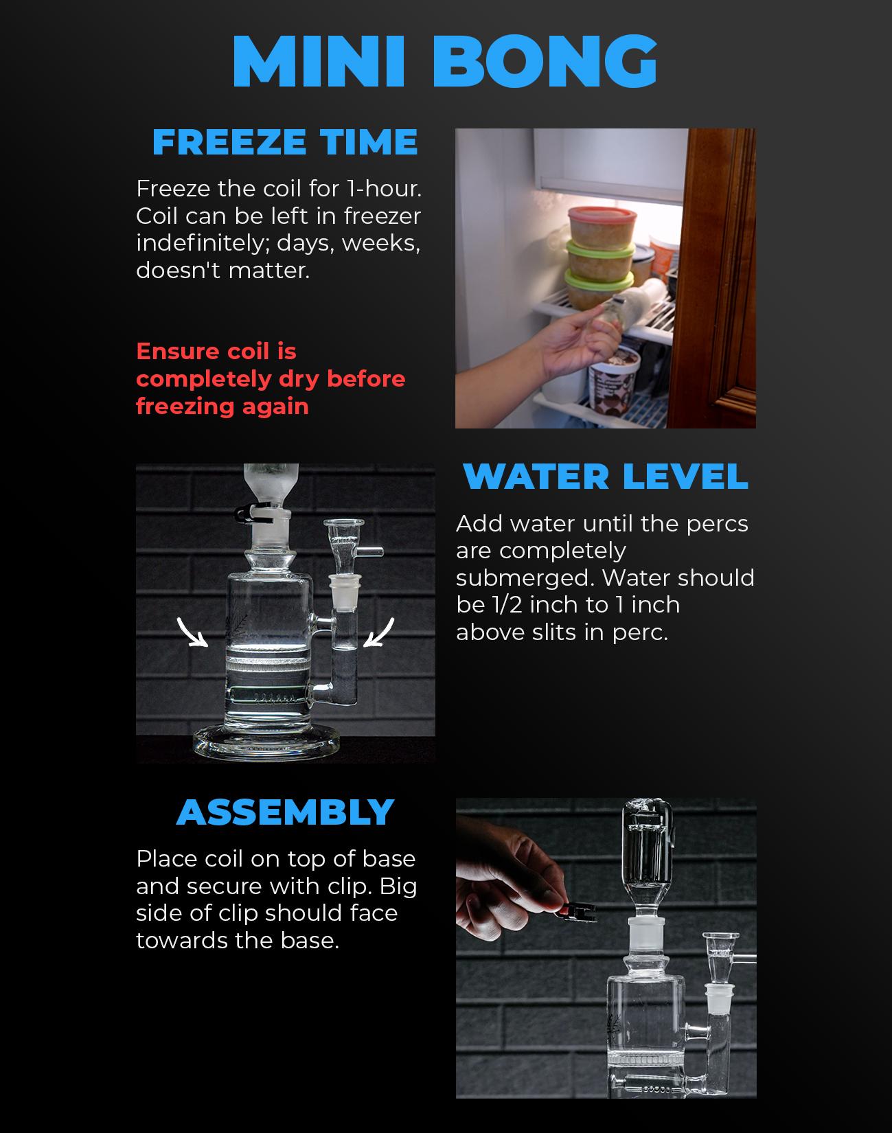 freeze pipe mini bong infographic