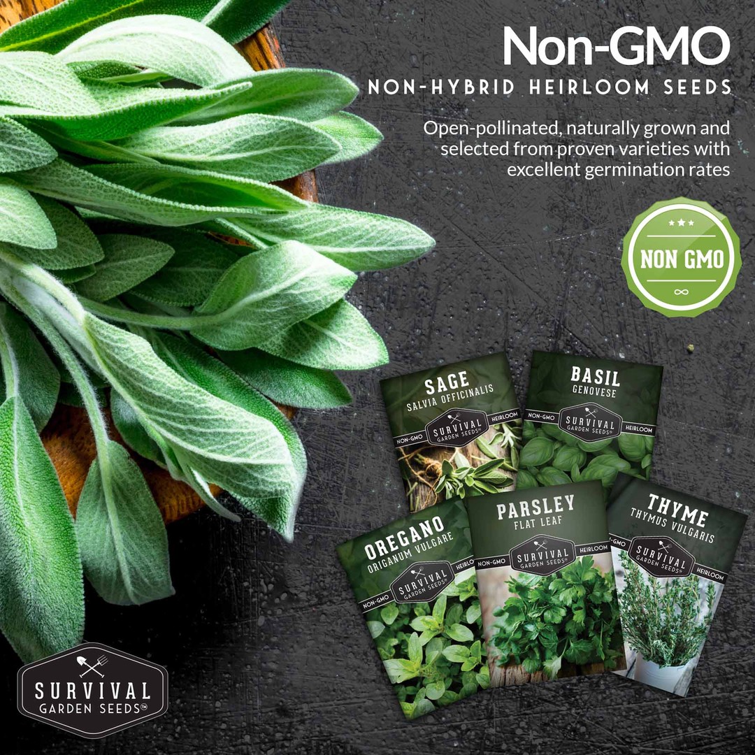 Non-GMO, non-hybrid heirloom seed packets