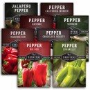 8 heirloom pepper seed packets