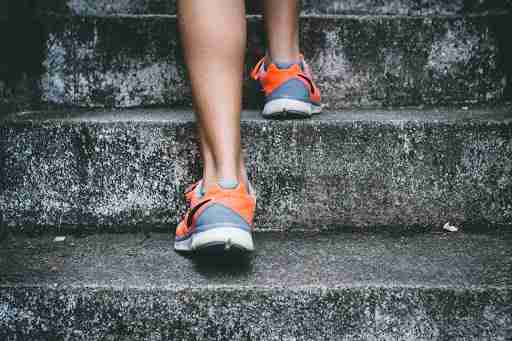 walking up stairs in tennis shoes health healthy walk