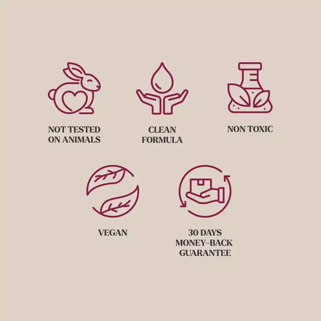 9. The image shows a set of icons representing various attributes of a product