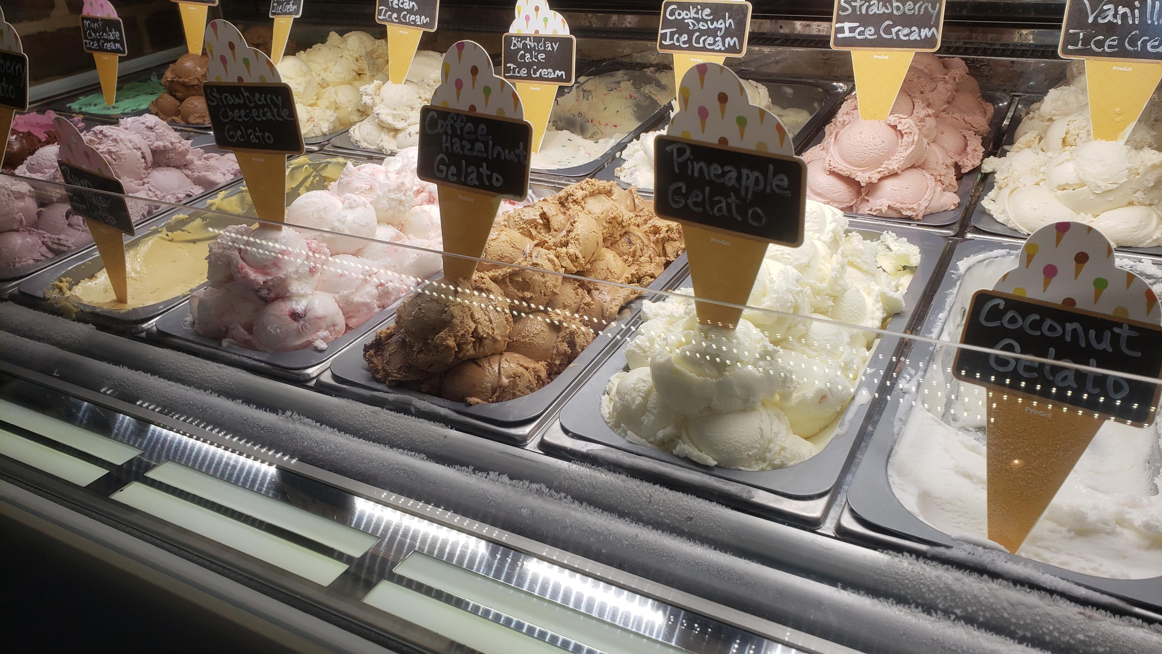 Homemade fudge and ice cream case at River Street Sweets Lancaster
