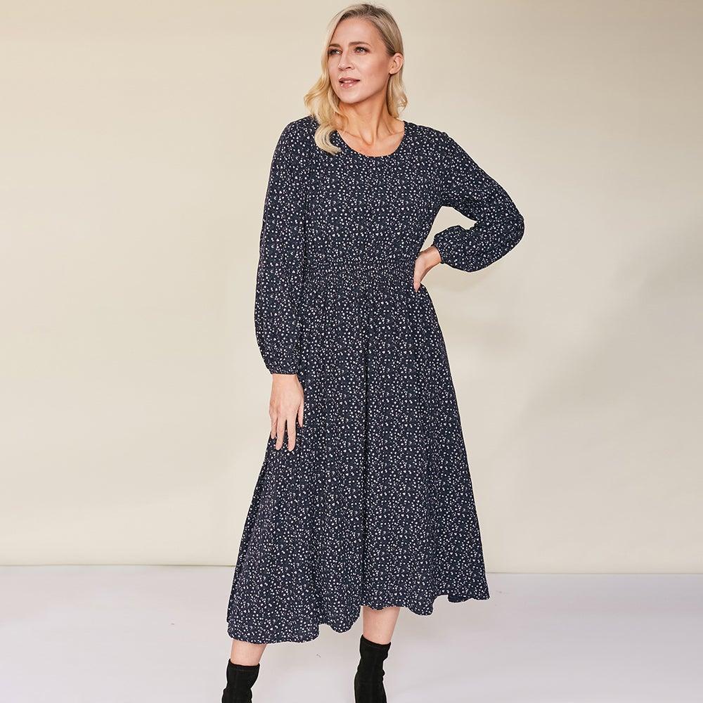 Rachel Dress (Navy)